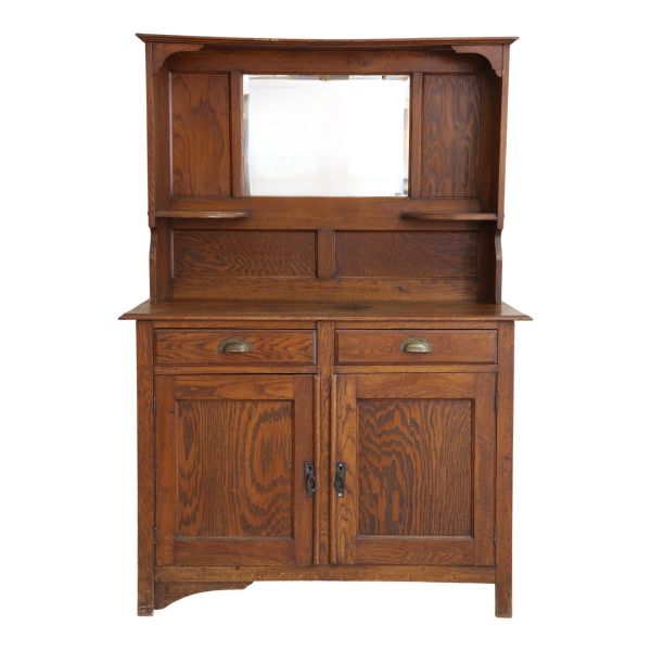 Vintage wooden kitchen hutch / sideboard OAK