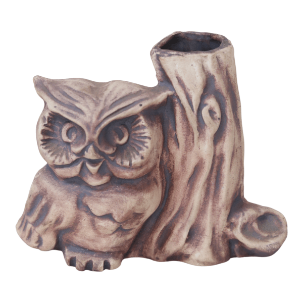 Ceramic owl planter or vase.