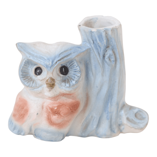 Ceramic owl-shaped planter or pot