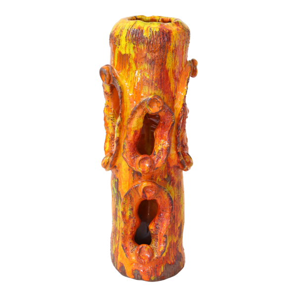Cylindrical ceramic vase