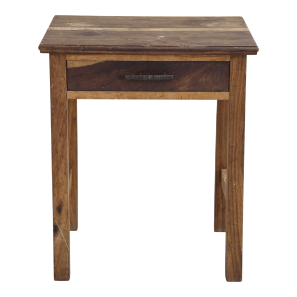 Solid wood single drawer end table