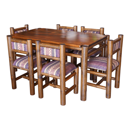 Log-style dining table set